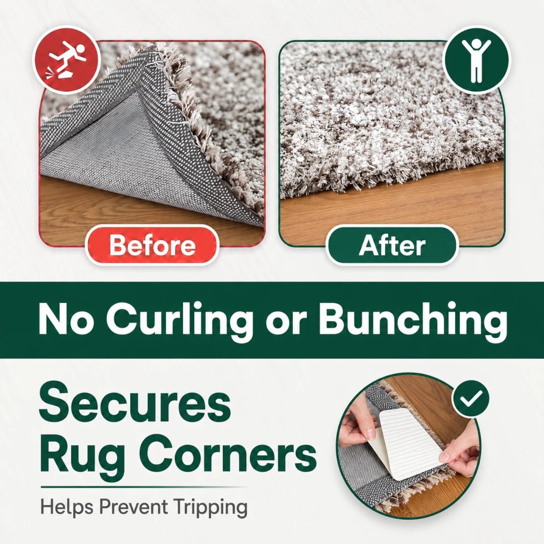 GripLock Secure-Hold Rug Grippers - Cozevi