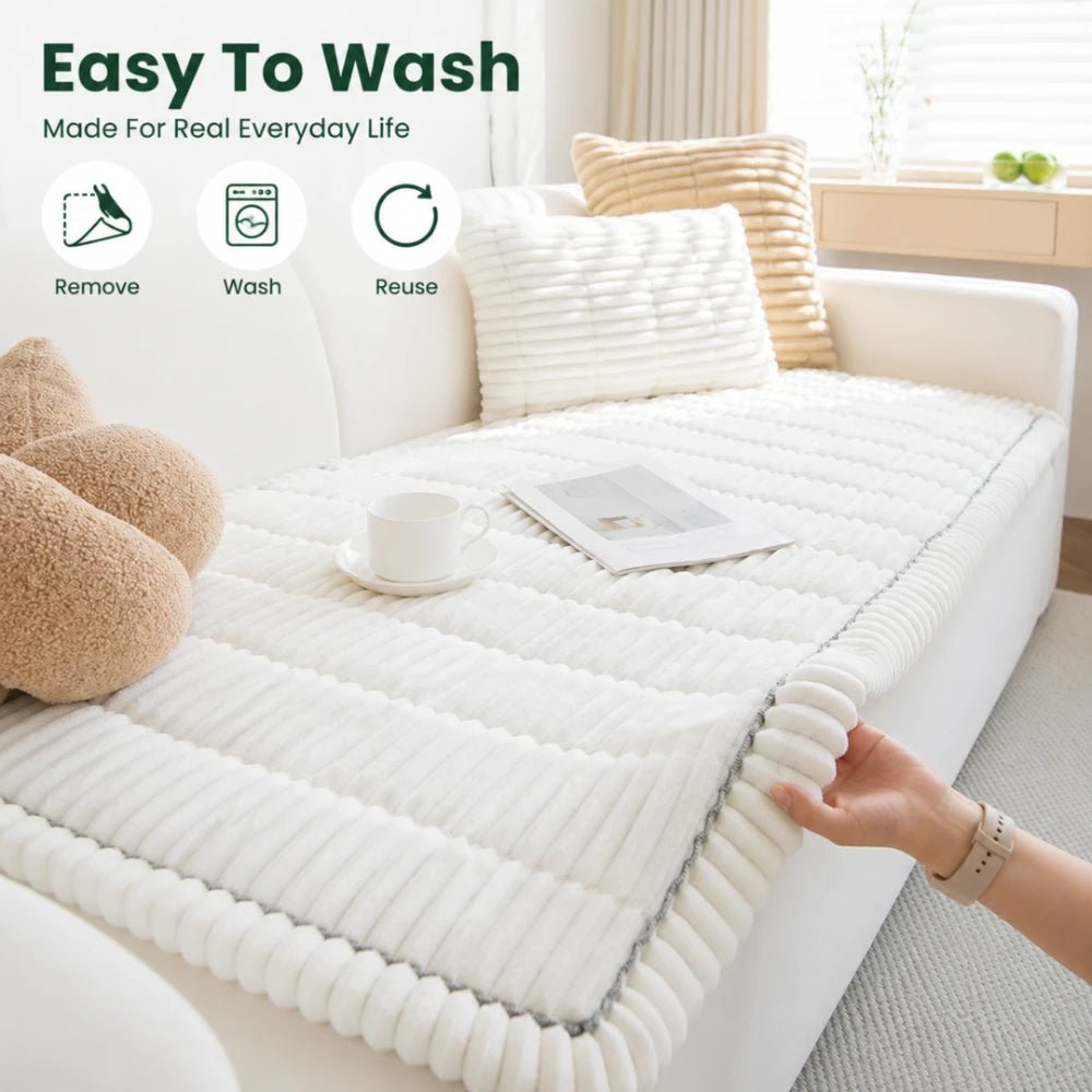 CloudHug Plush Non-Slip Sofa Cover - Cozevi