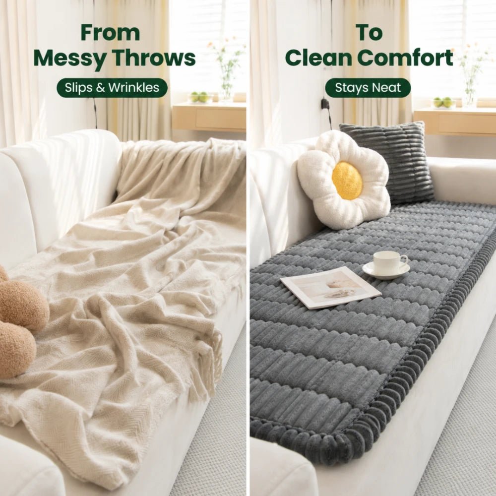CloudHug Plush Non-Slip Sofa Cover - Cozevi