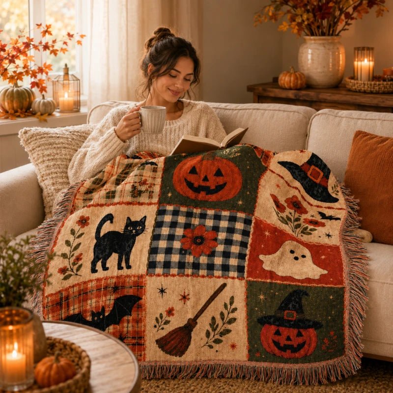 Vintage Halloween Webdecke - Cozevi