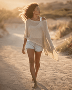 Open-Knit Summer Poncho - Cozevi