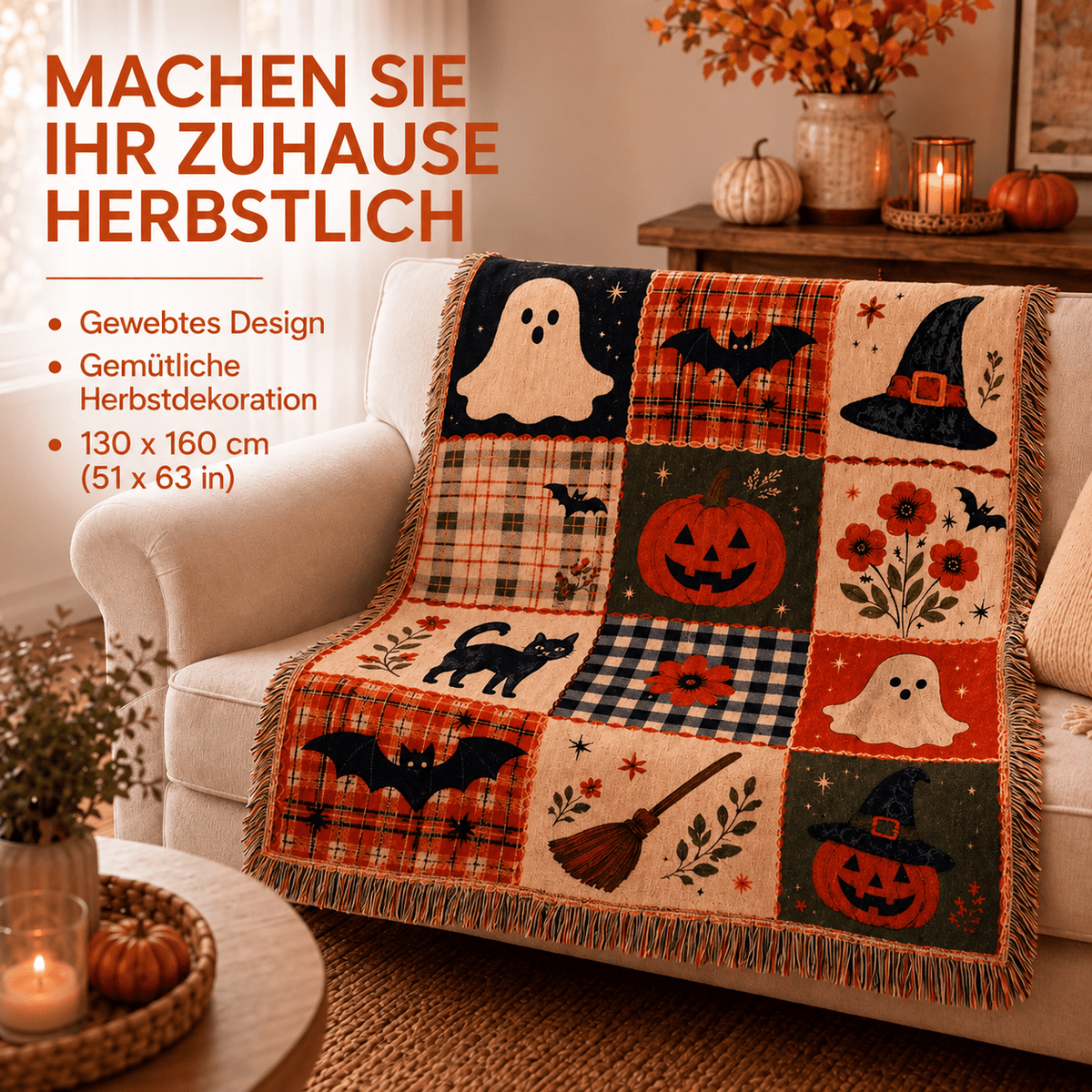 Vintage Halloween Webdecke - Cozevi