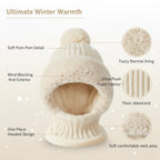 3-in-1 Beanie Hood with Neck Warmer