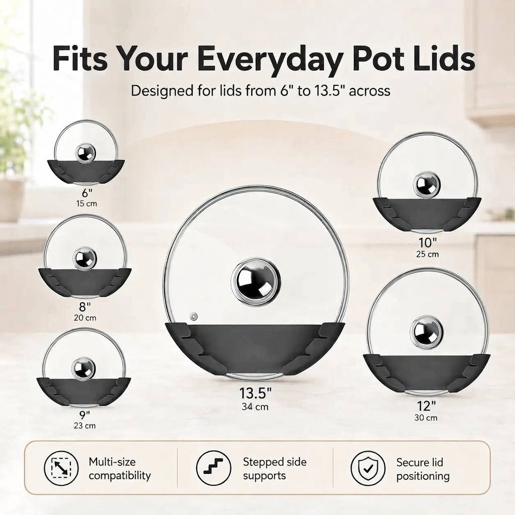 LidHold Adjustable Pot Lid Holder - Cozevi