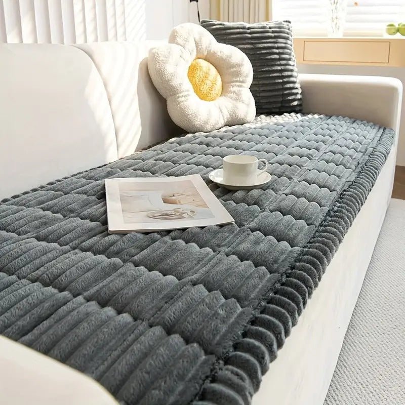 CloudHug Plush Non-Slip Sofa Cover - Cozevi