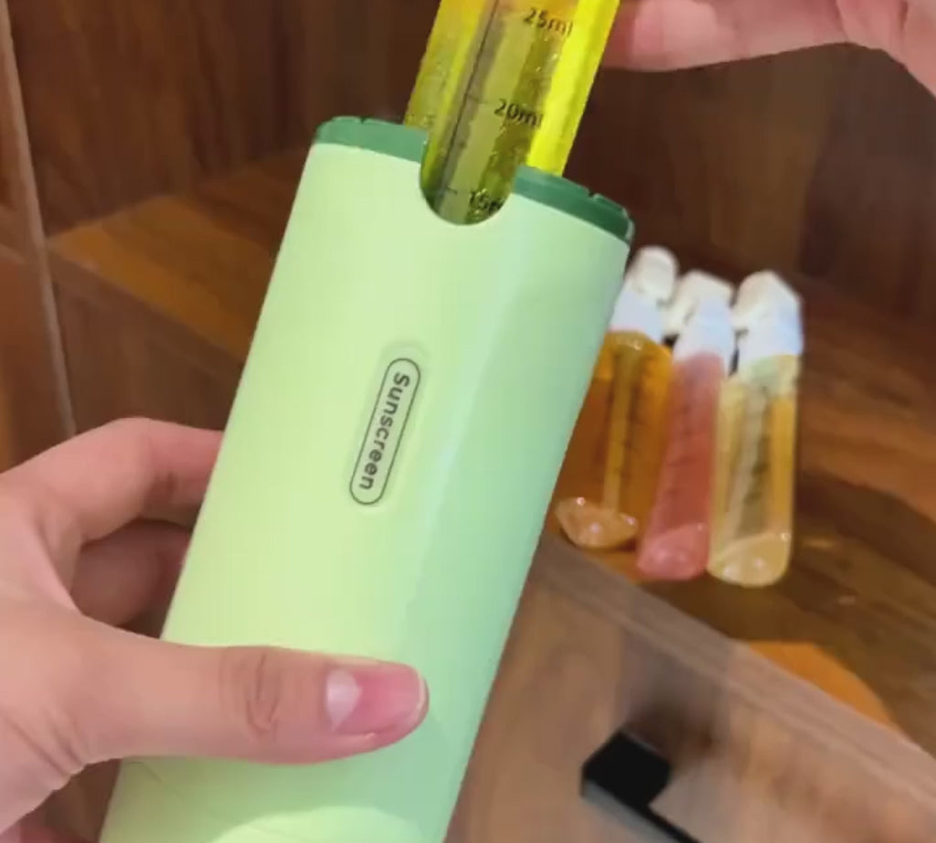 4-in-1 Leak-Resistant Travel Toiletry Bottle